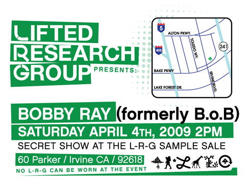 BOB secret show at LRG sample sale